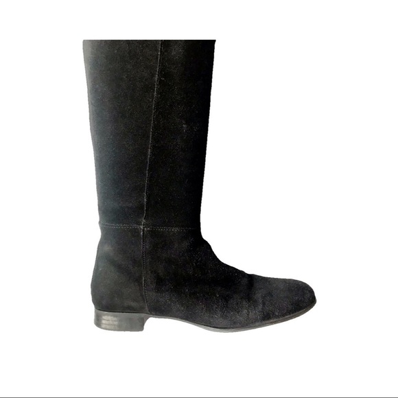 Zara Suede Over The Knee Boot Tassel Back Zip - Picture 7 of 8